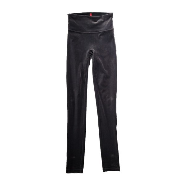Spanx Women's S Gray Velvet Compression Dressy Legging Smoothing Stretch Party - Picture 1 of 10